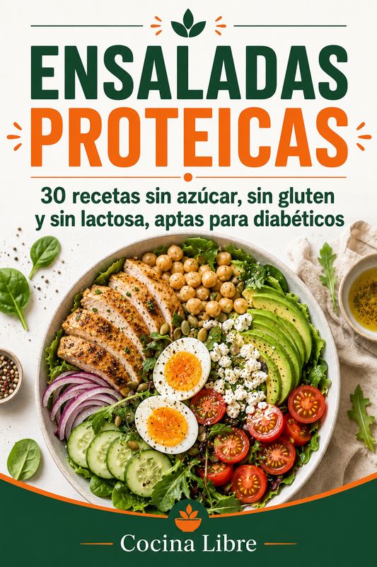 30 ENSALADAS PROTEICAS SIN GLUTEN-SIN LACTOSA (APTO DIABETICOS)