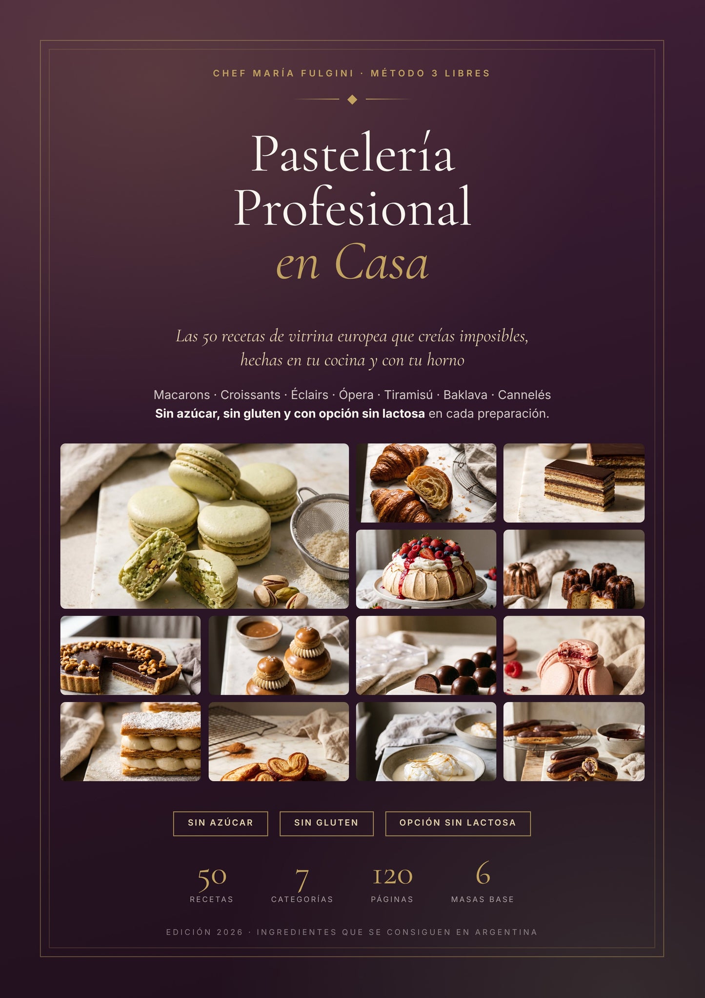 PASTELERÍA INTERNACIONAL 50 CLÁSICOS SIN AZÚCAR, SIN GLUTEN, SIN LACTOSA
