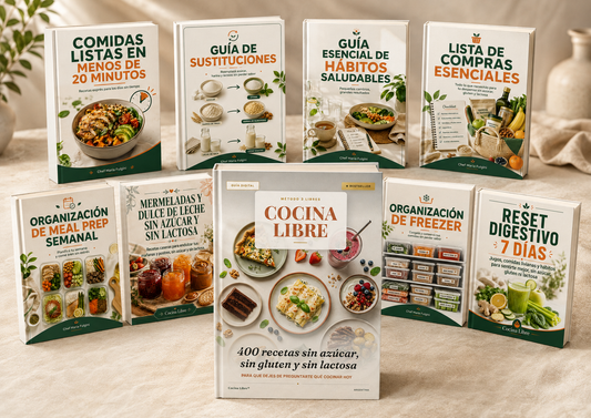 400 RECETAS SIN AZUCAR , SIN GLUTEN Y SIN LACTOSA + 8 GUIAS DE REGALO