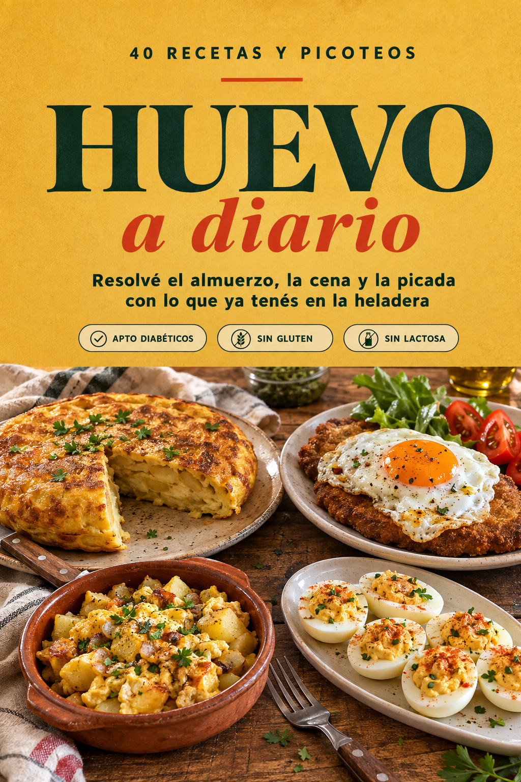 40 RECETAS CON HUEVO SIN GLUTEN-SIN AZUCAR-SIN LACTOSA
